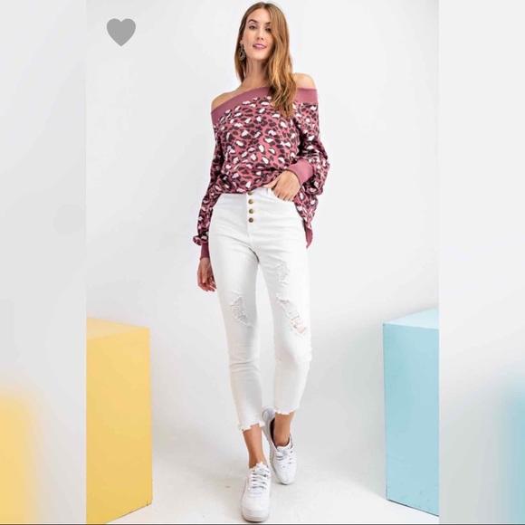 Lisa Leopard Print Terry Knit Top - Picture 3 of 4